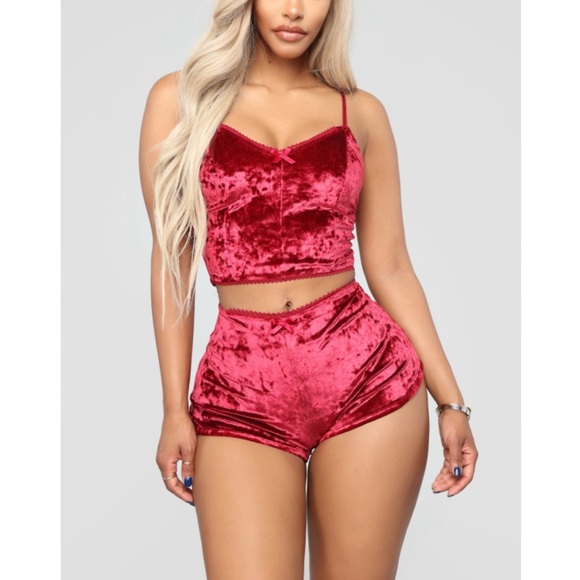 Fashion Nova Other - Fashion Nova | Red Velvet Pajama Set
